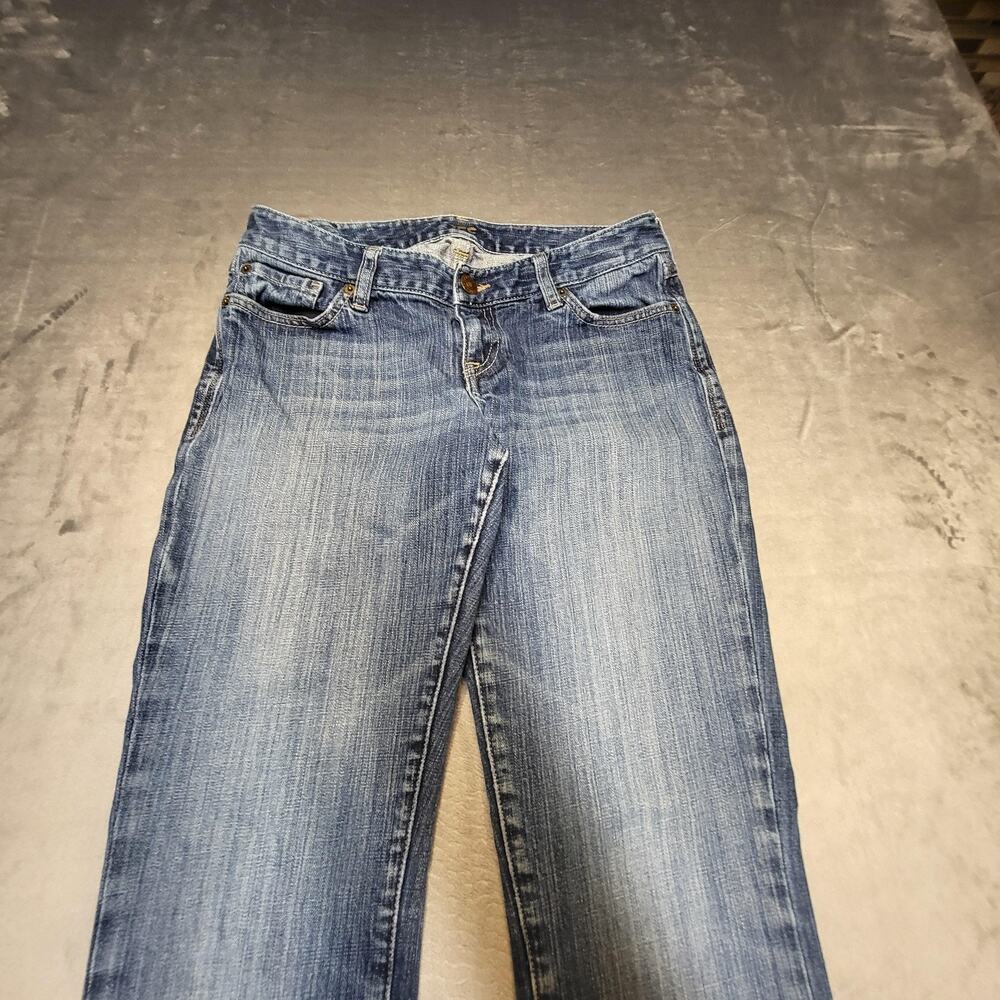 Express Jeans Womens 6R Blue Medium Wash Bootcut Slim Stretch Denim Low Rise - Picture 2 of 11